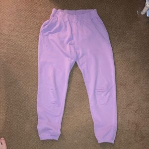Outdoor Voices Lilac Cotton Terry Sweatpants
